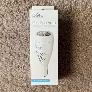PureSpa Auto Oil Diffuser + Car Charger - White